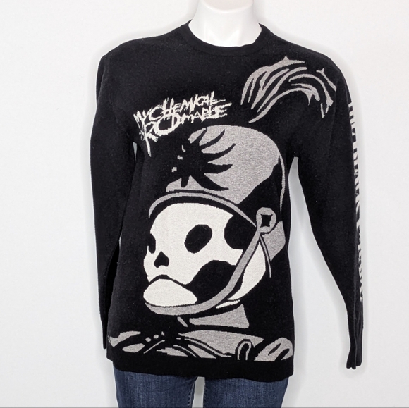 My Chemical Romance Sweaters - My Chemical Romance The Black Parade Black White Long Sleeve Sweater S